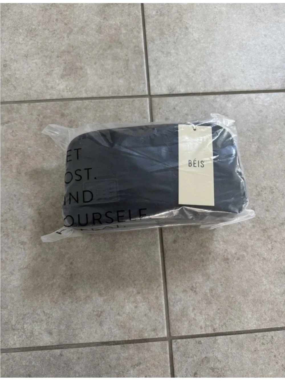 Beis Black Toiletry Bag